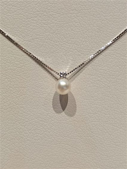 Collana Davite & Delucchi Donna CLASSIC LINE in Oro bianco Perla CLNP11248 - CLNP11248